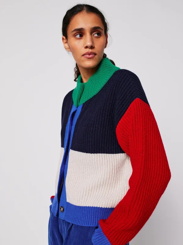 Color Block cardigan made by Bobo Choses