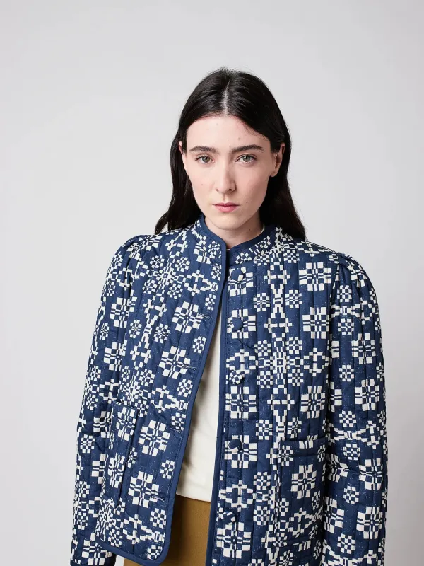 Kaleidoscope pattern cropped jacket made by Bobo Choses