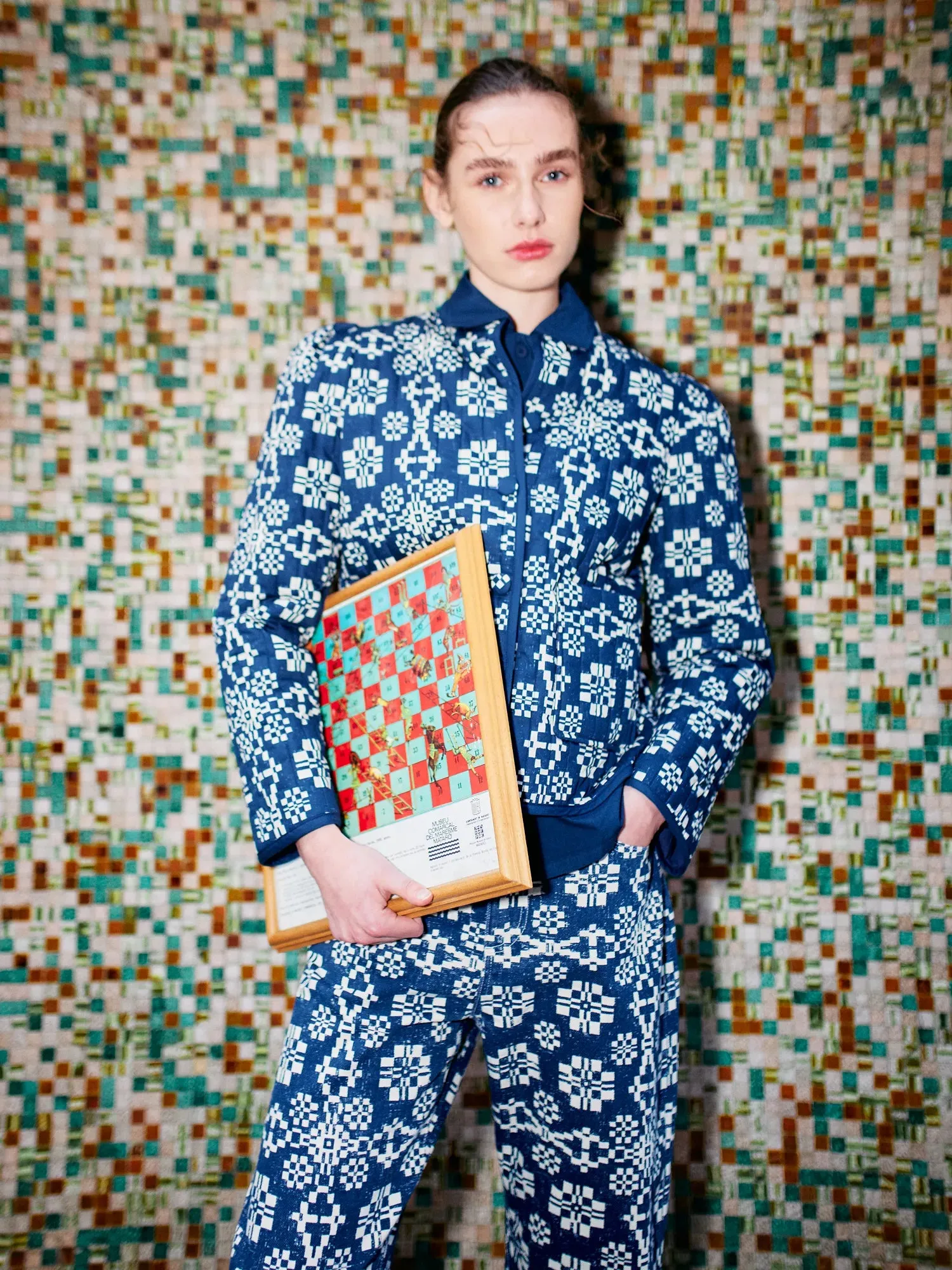 Kaleidoscope pattern cropped jacket sold by Bobo Choses product image thumbnail 4