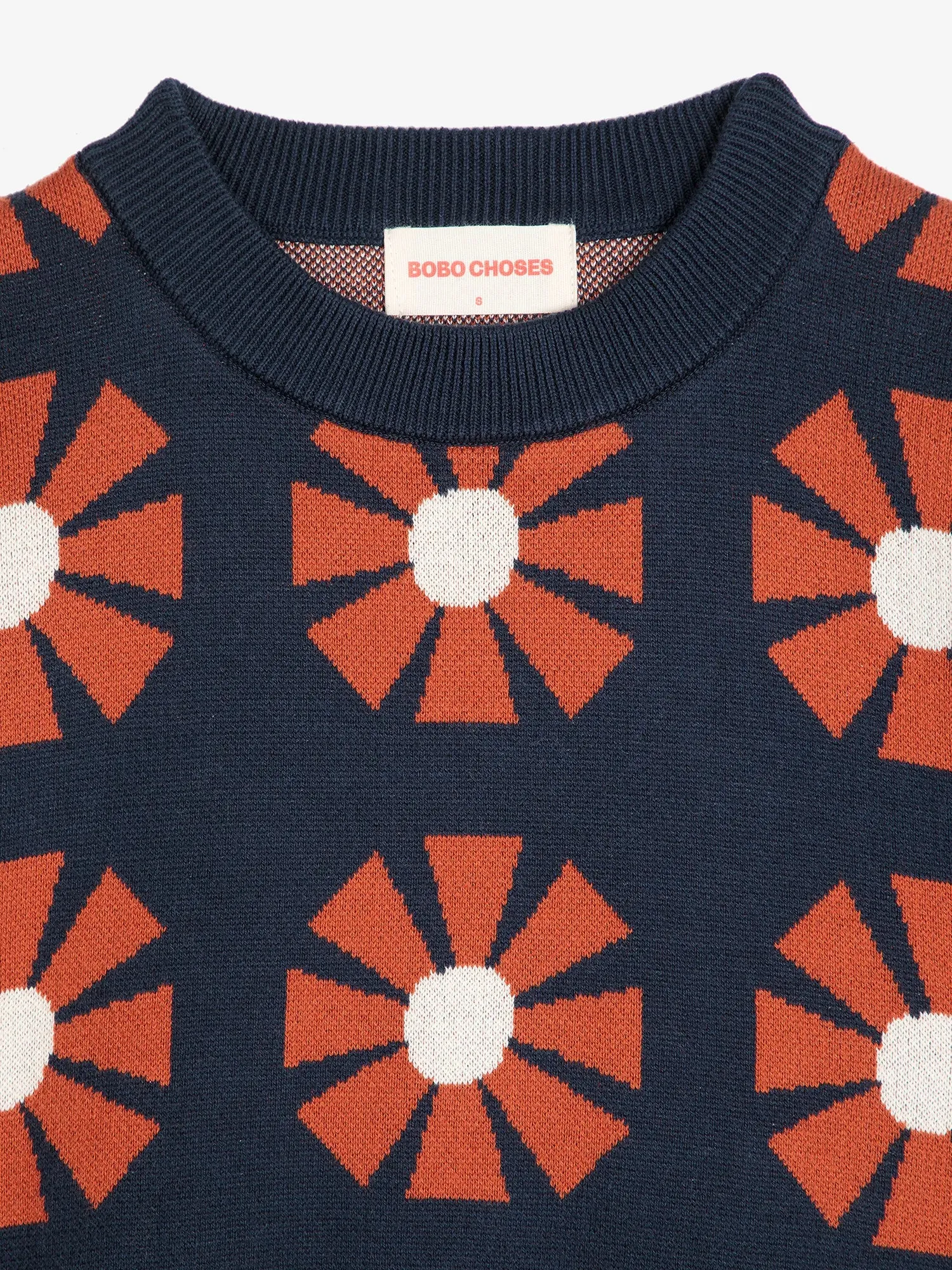 Flower jacquard relaxed jumper sold by Bobo Choses product image thumbnail 3