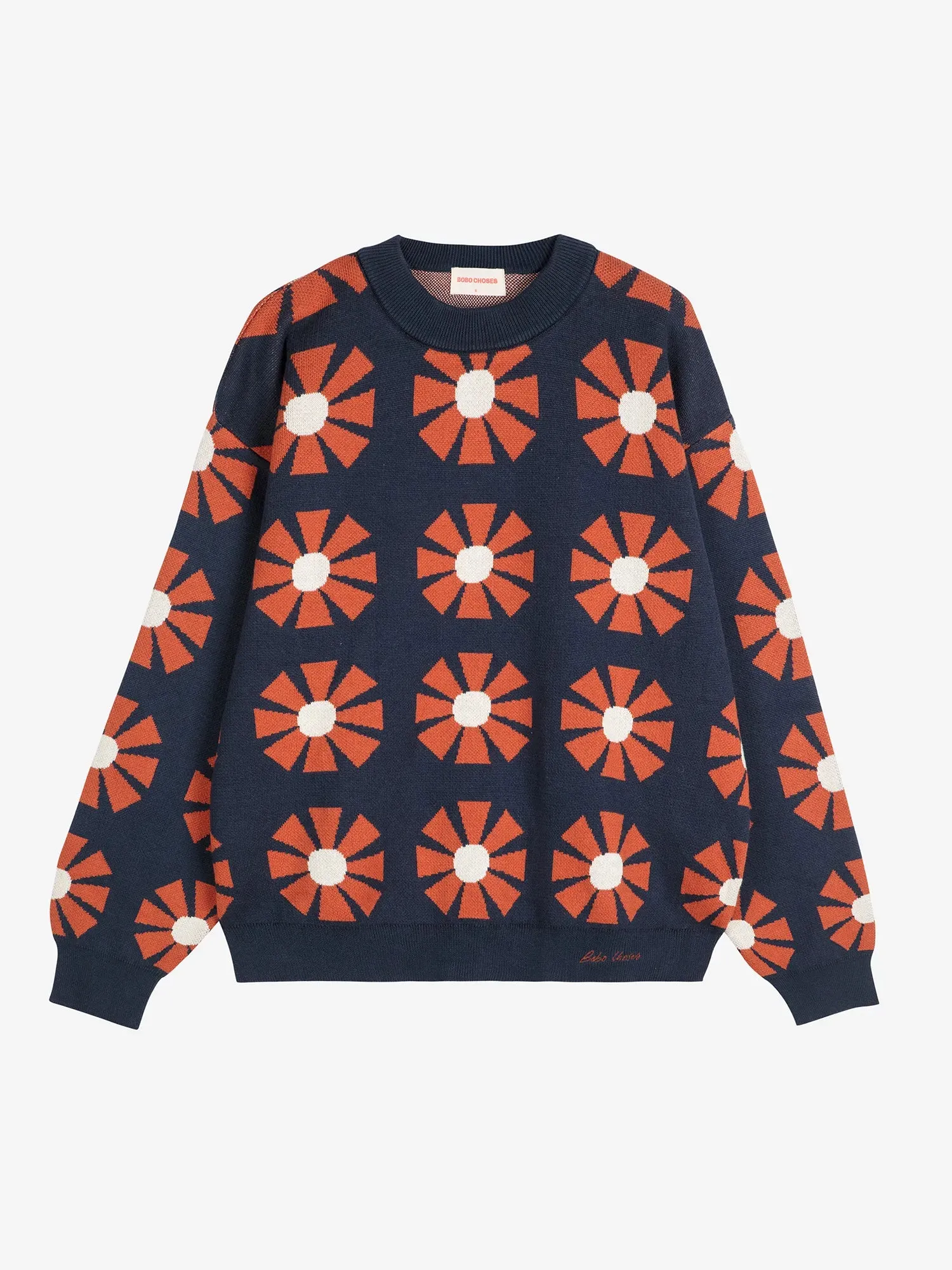 Flower jacquard relaxed jumper sold by Bobo Choses product image thumbnail 2