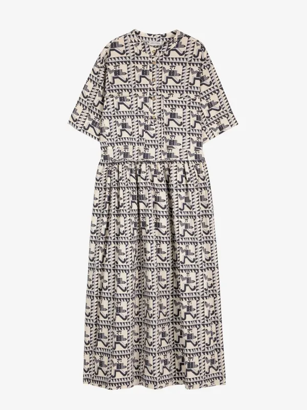 Mr Pencil pattern midi dress made by Bobo Choses