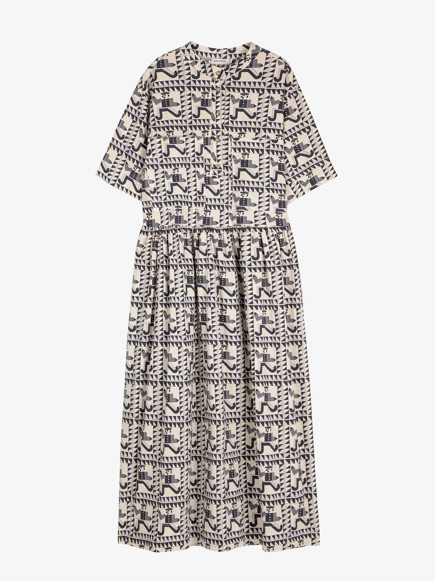 Mr Pencil pattern midi dress sold by Bobo Choses