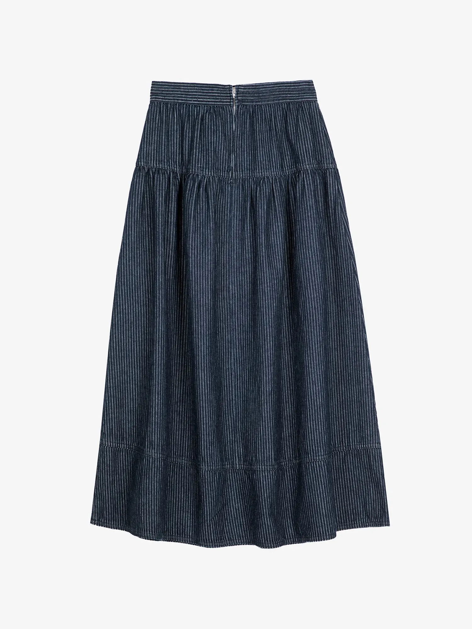 Denim A-line stripe skirt sold by Bobo Choses product image thumbnail 3