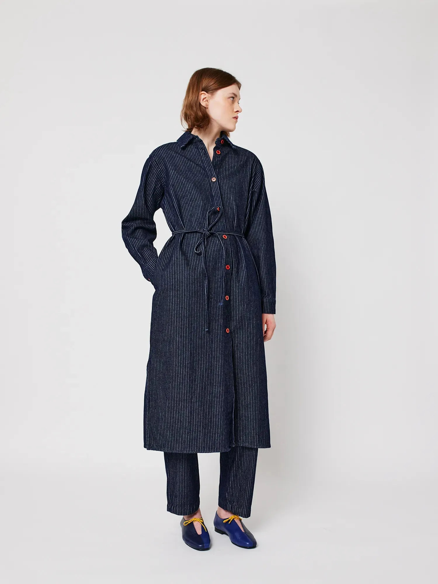 Denim stripe dress sold by Bobo Choses product image thumbnail 5