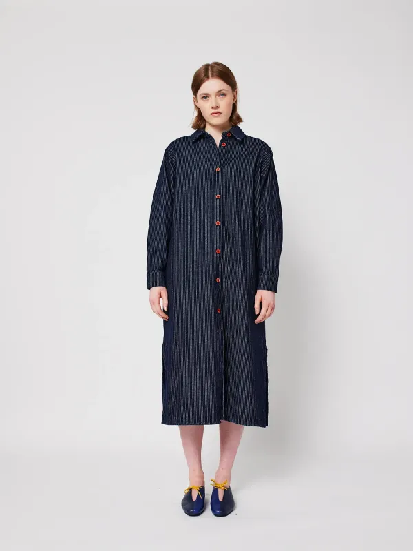 Denim stripe dress made by Bobo Choses