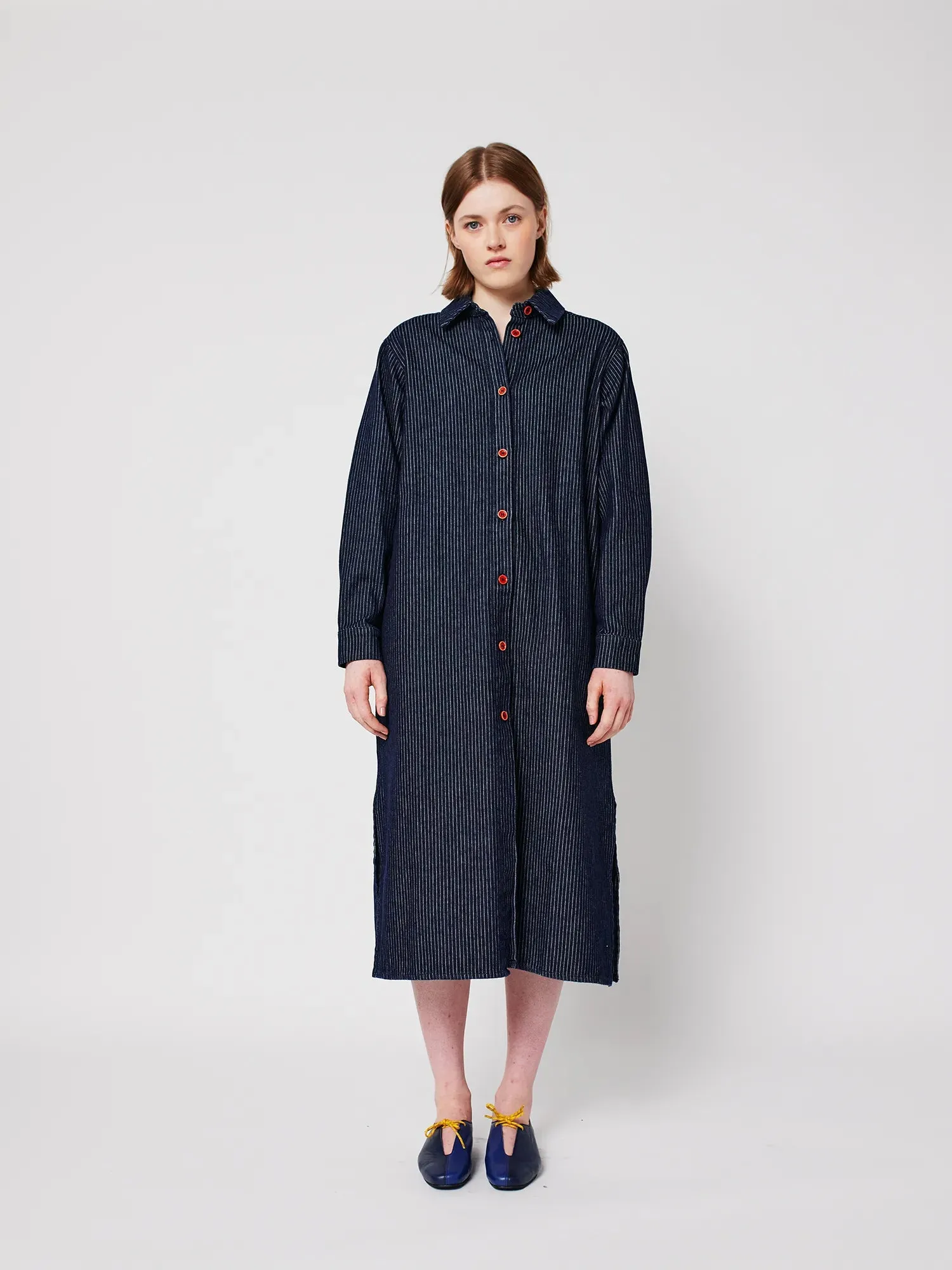 Denim stripe dress sold by Bobo Choses