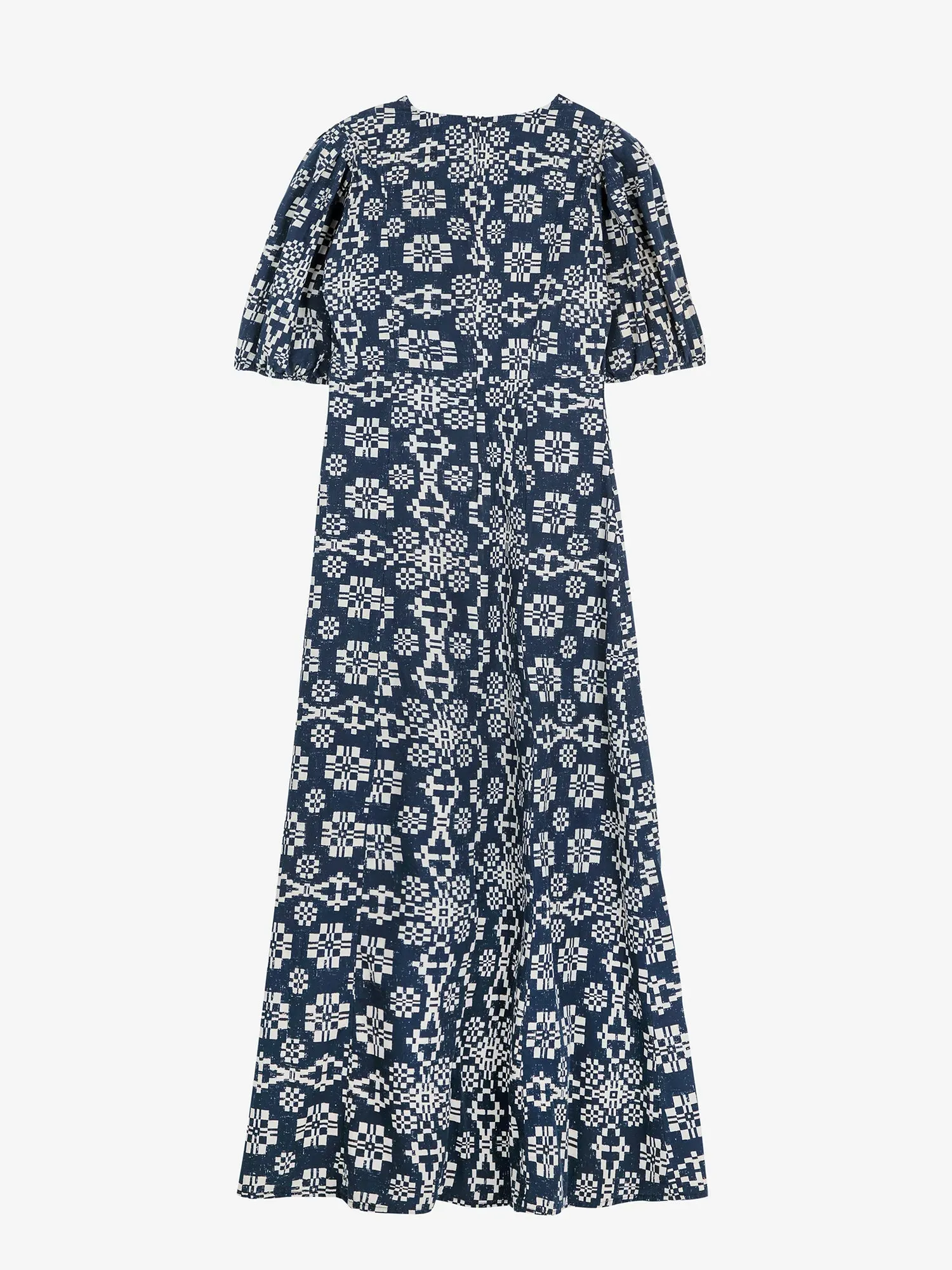Kaleidoscope pattern evase v-neck dress sold by Bobo Choses product image thumbnail 3