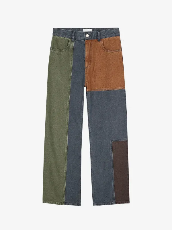 Color block denim pants sold by Bobo Choses