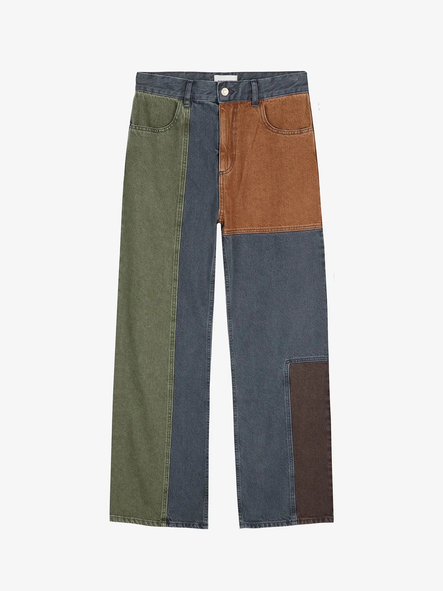 Color block denim pants sold by Bobo Choses