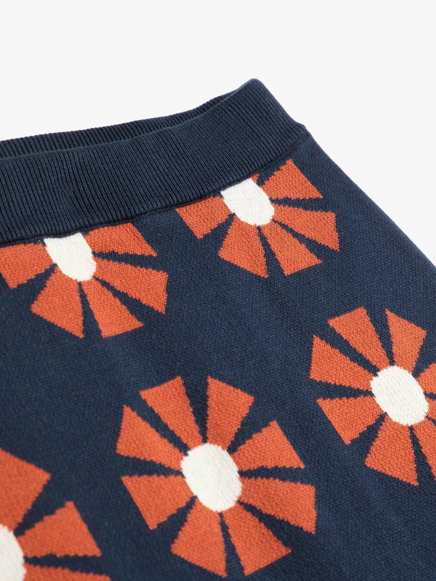 Flower jacquard midi knitted skirt sold by Bobo Choses product image thumbnail 3