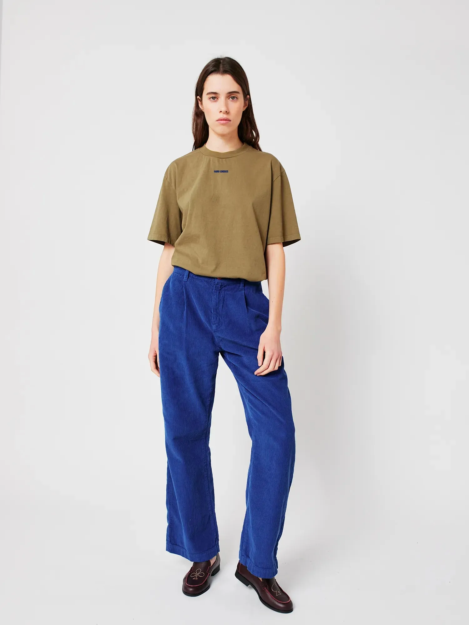 Blue pleated corduroy pants sold by Bobo Choses product image thumbnail 2
