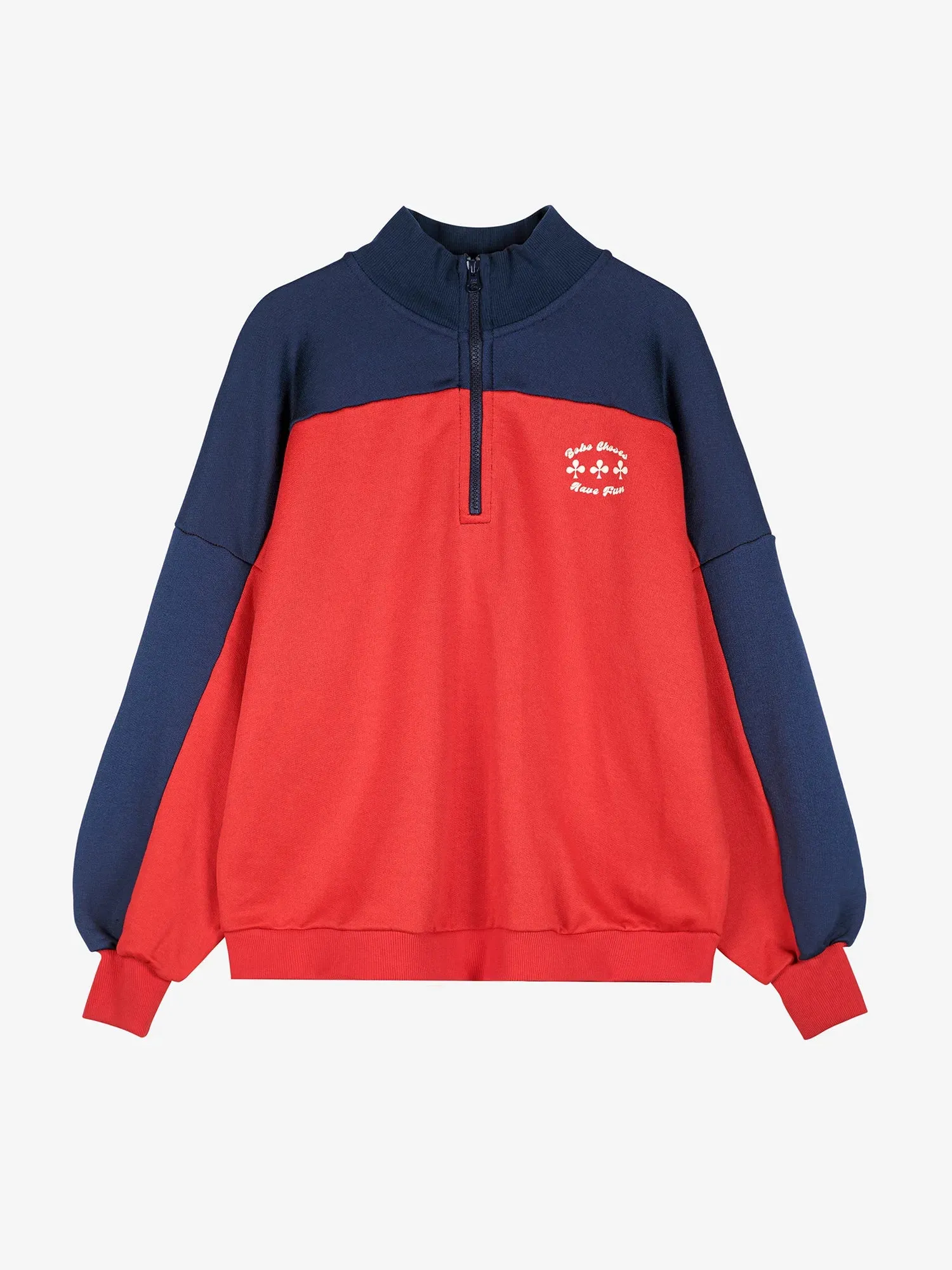 Half zip color block sweatshirt sold by Bobo Choses product image thumbnail 2