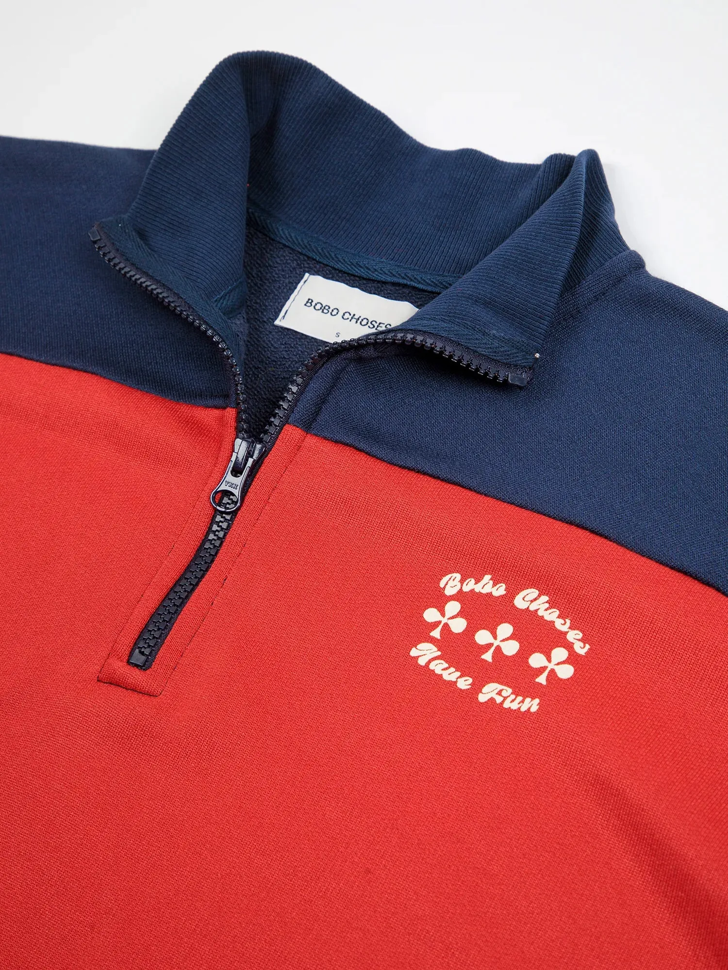 Half zip color block sweatshirt sold by Bobo Choses product image thumbnail 3