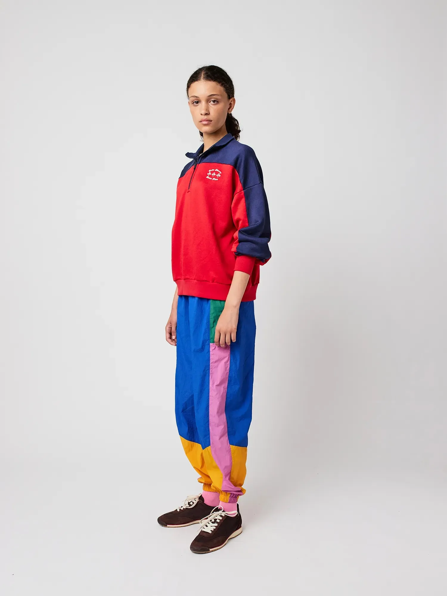 Half zip color block sweatshirt sold by Bobo Choses product image thumbnail 5