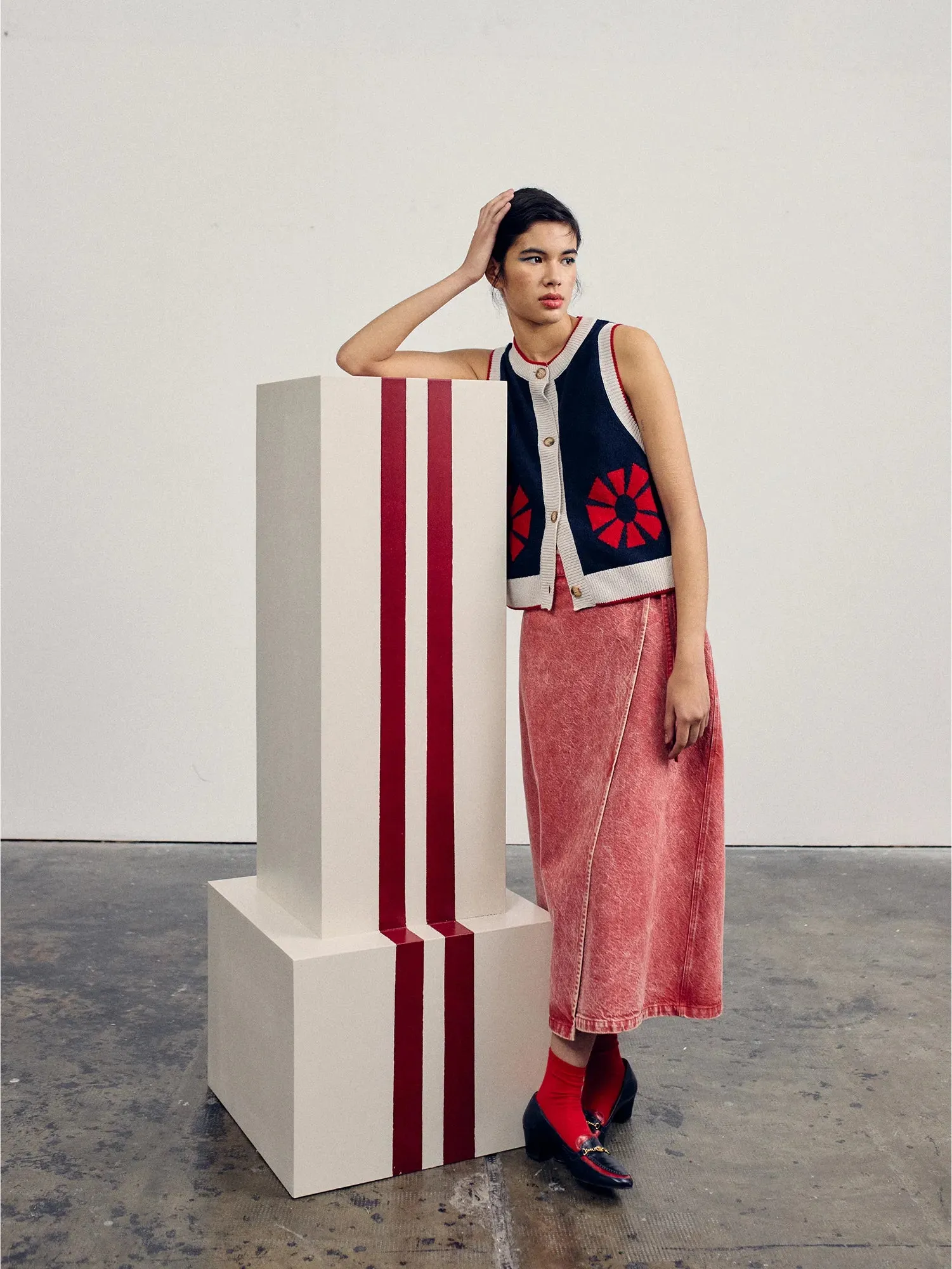 Flower knitted vest sold by Bobo Choses product image thumbnail 3