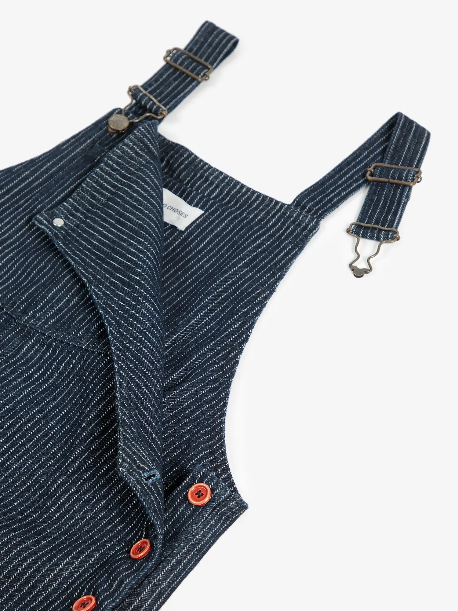 Denim stripe dungaree sold by Bobo Choses product image thumbnail 4