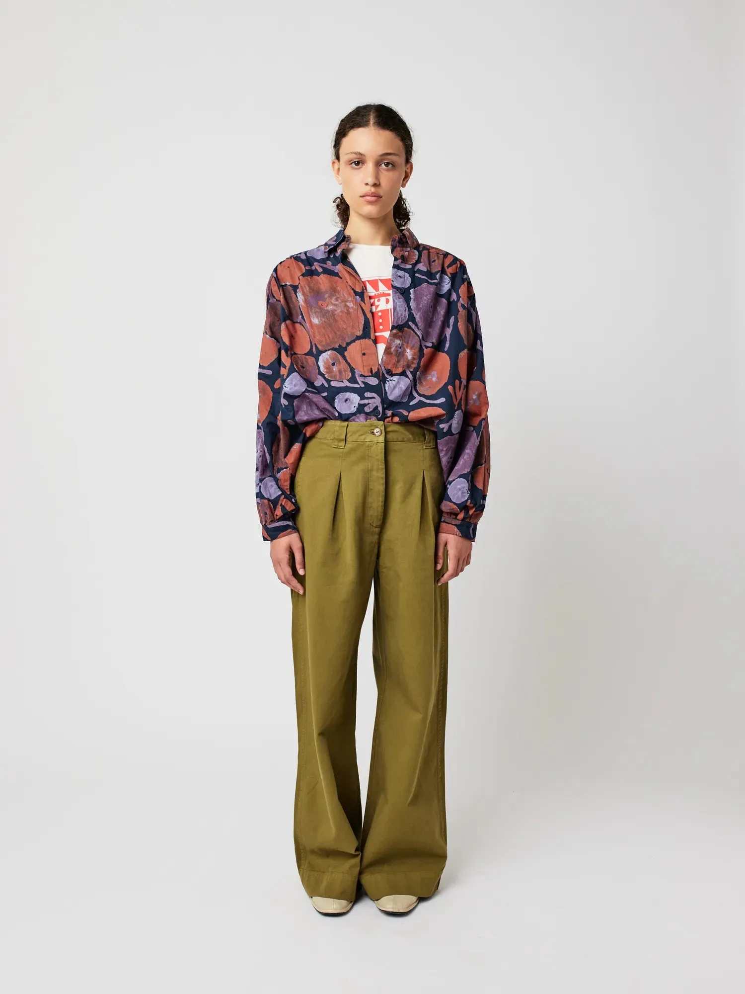 Dahlia pattern gathered shirt sold by Bobo Choses product image thumbnail 5
