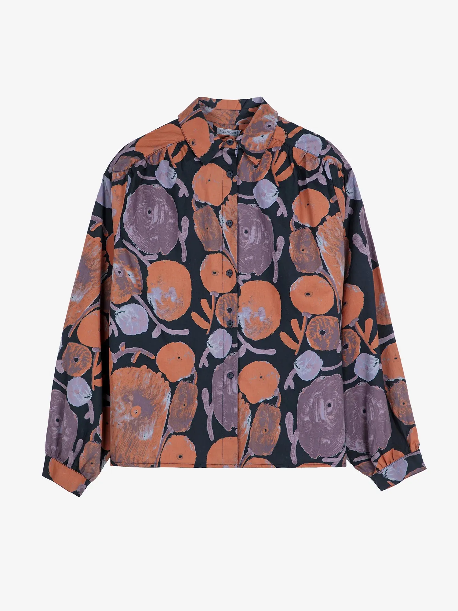 Dahlia pattern gathered shirt sold by Bobo Choses product image thumbnail 2