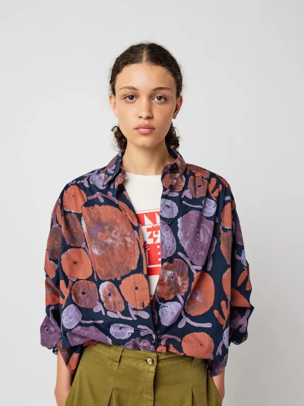 Dahlia pattern gathered shirt sold by Bobo Choses