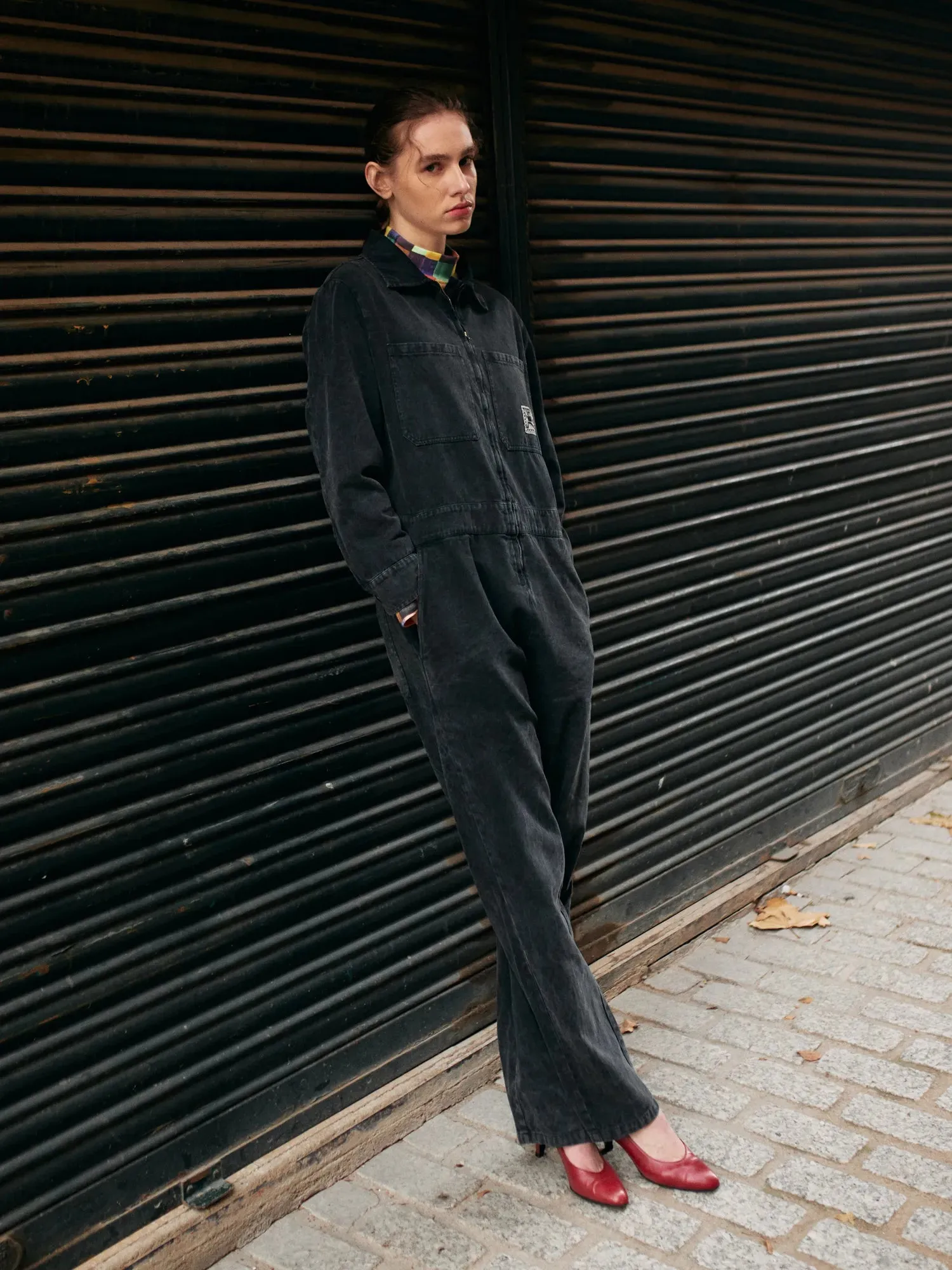 Denim zip-up jumpsuit sold by Bobo Choses product image thumbnail 5