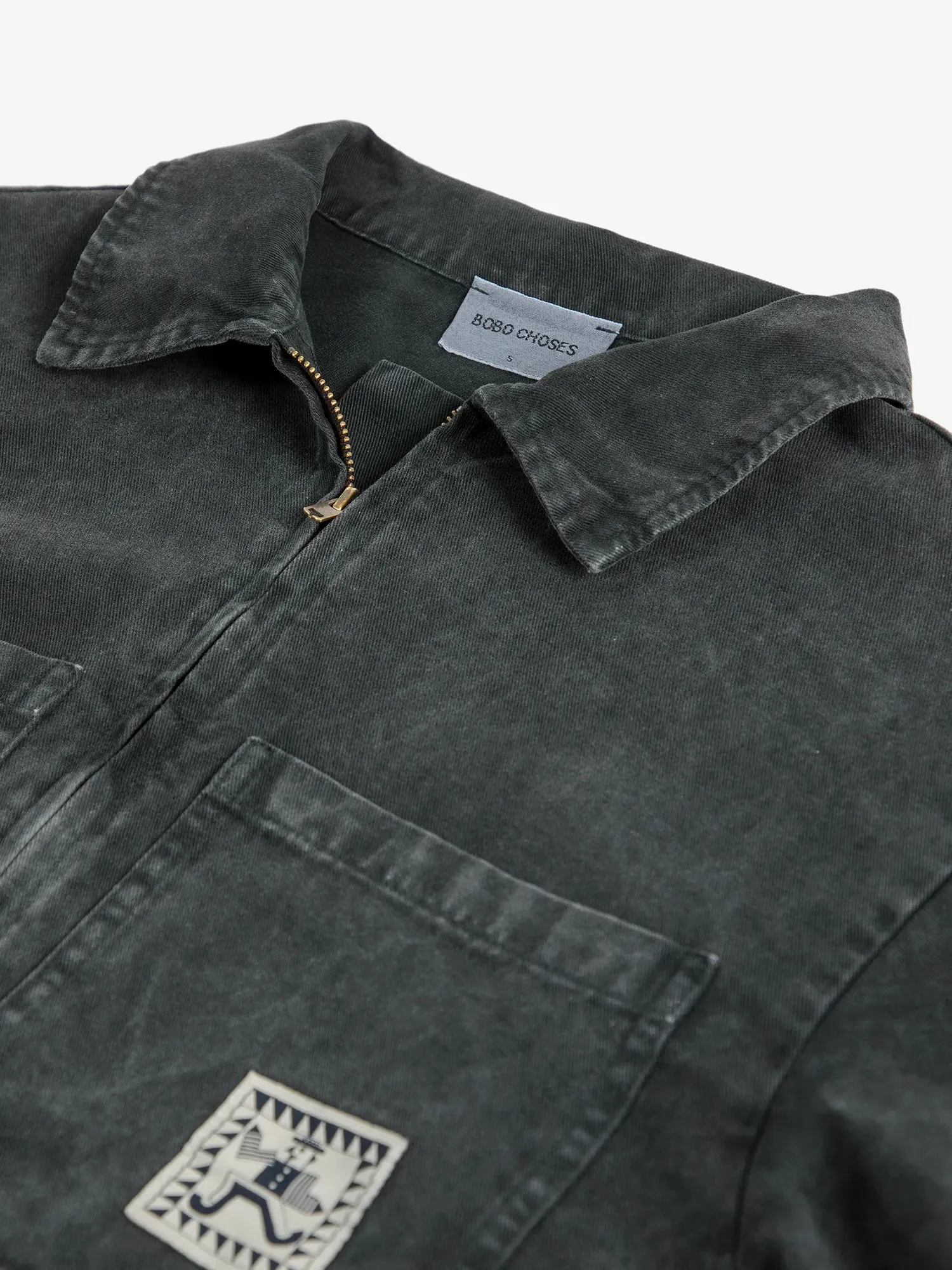 Denim zip-up jumpsuit sold by Bobo Choses product image thumbnail 4