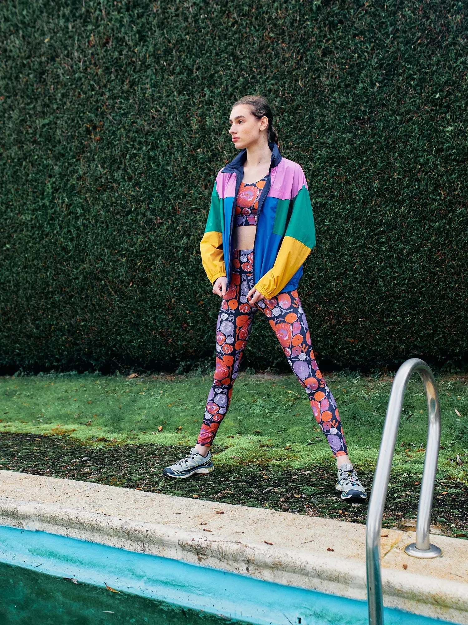 Dahlia pattern sporty leggings sold by Bobo Choses product image thumbnail 2