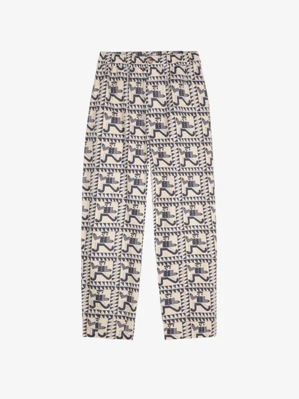 Mr Pencil pattern cocoon pants sold by Bobo Choses