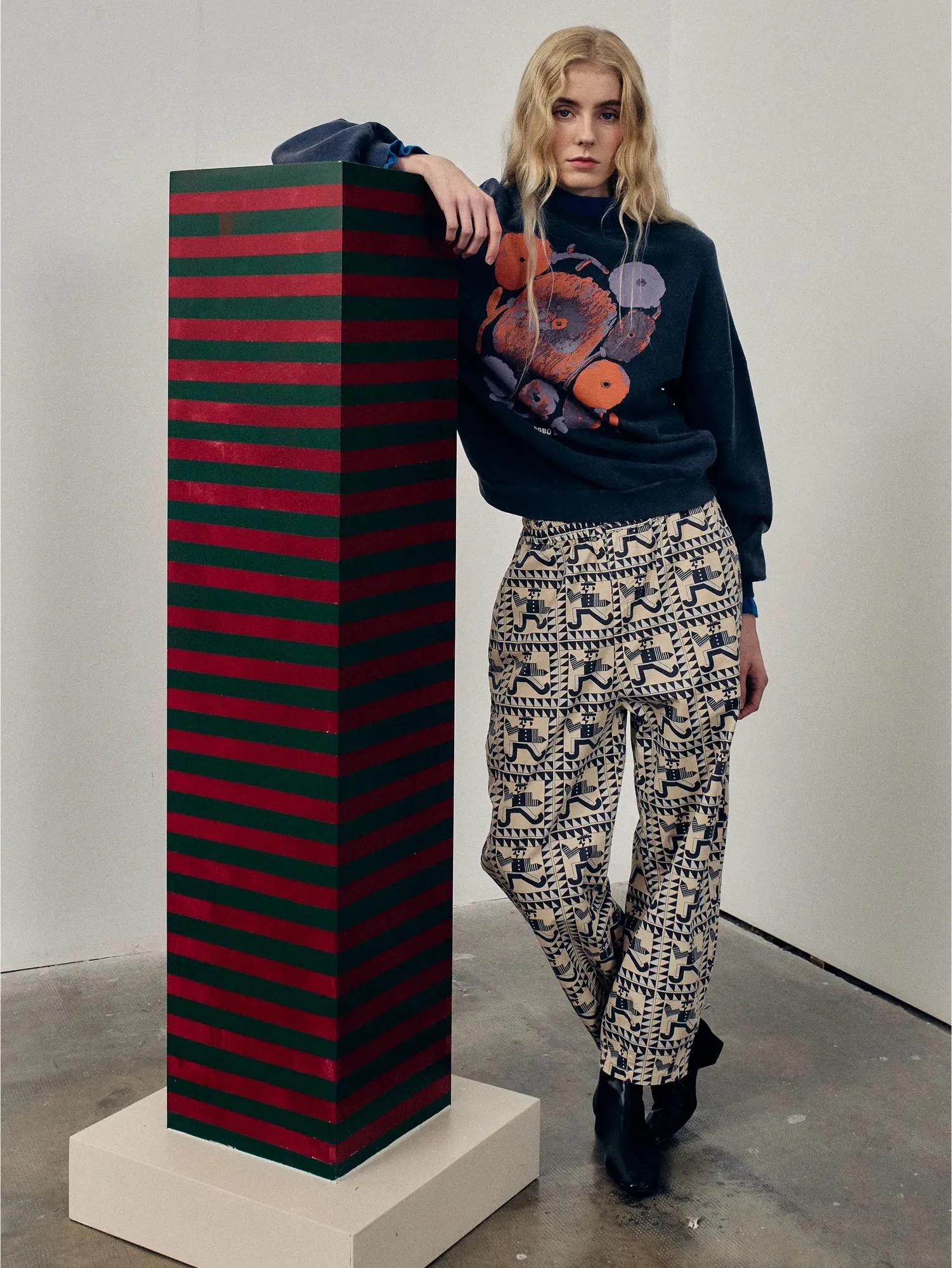 Mr Pencil pattern cocoon pants sold by Bobo Choses product image thumbnail 5