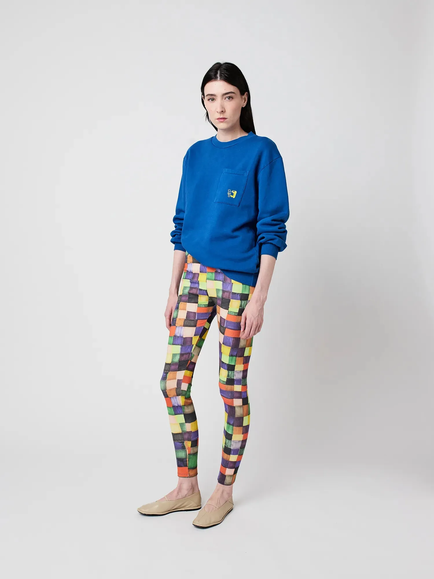 Raibow Plaid pattern cotton leggings sold by Bobo Choses product image thumbnail 3