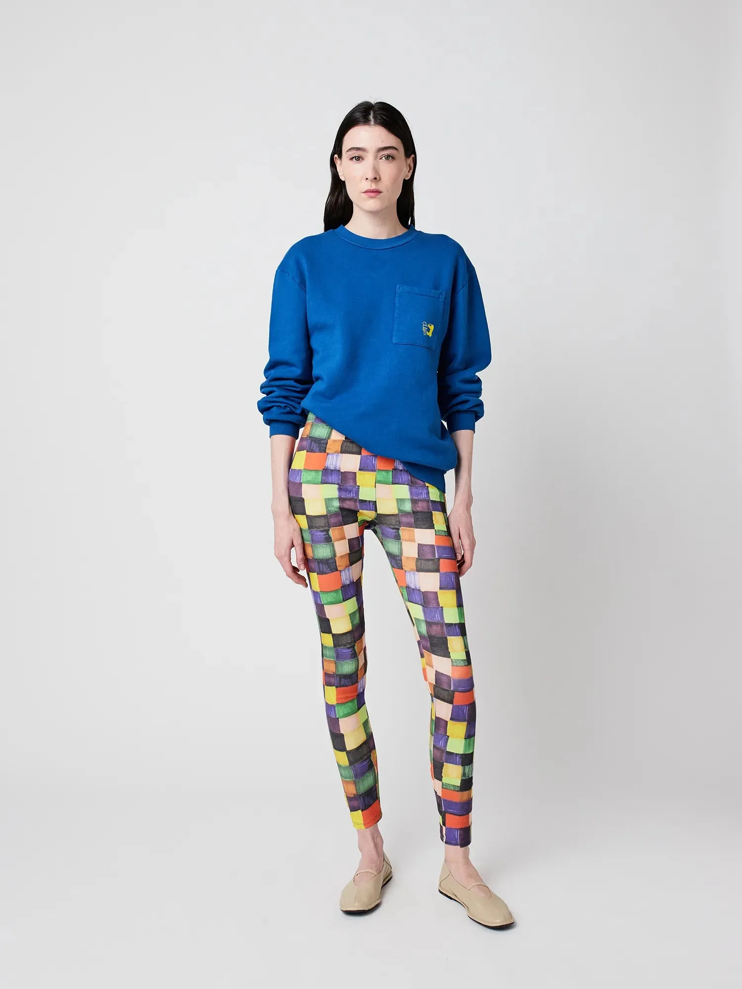 Raibow Plaid pattern cotton leggings sold by Bobo Choses product image thumbnail 2