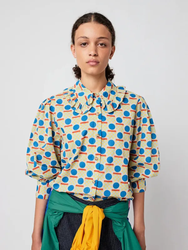Geometric pattern collar shirt sold by Bobo Choses