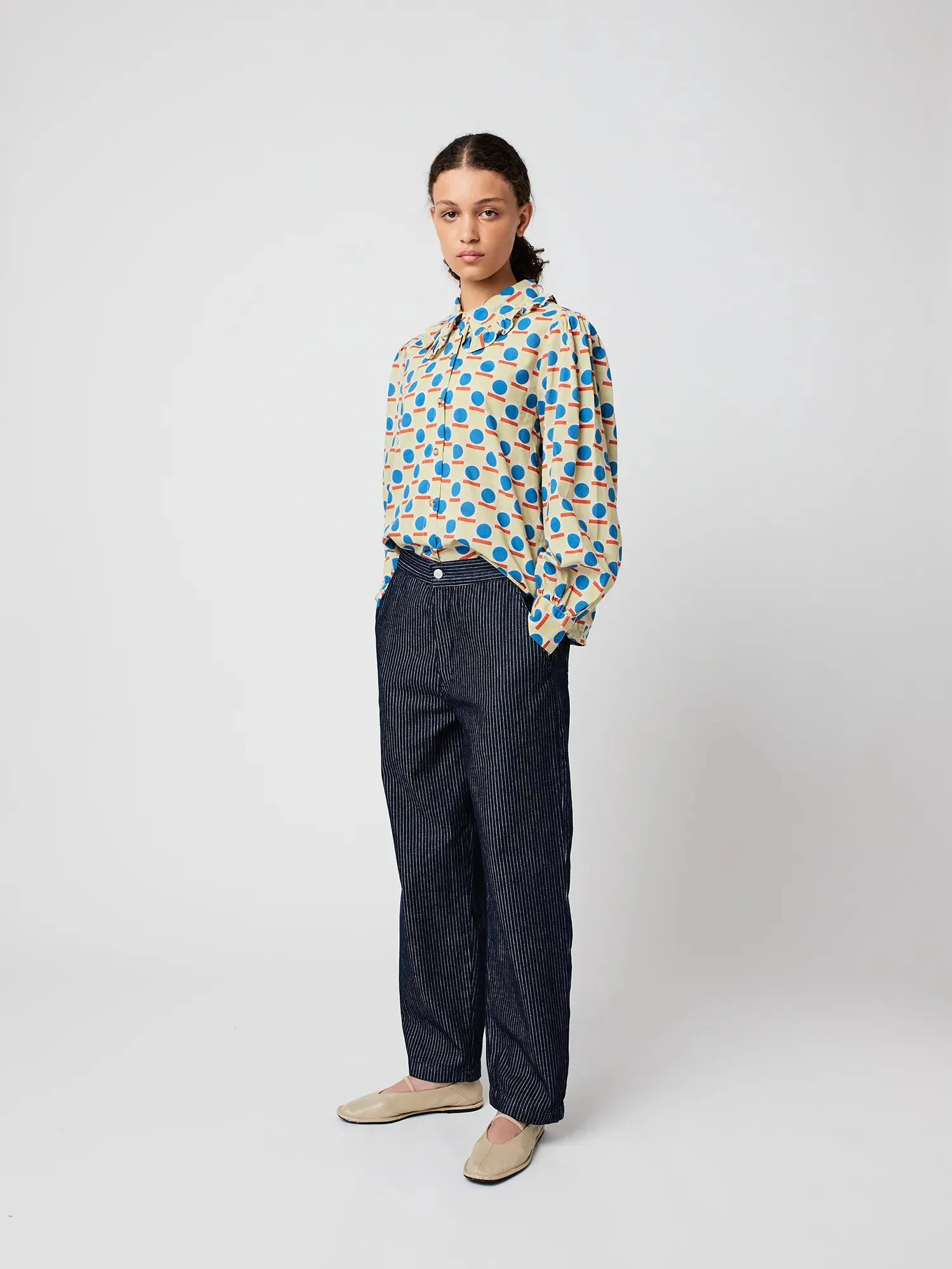Geometric pattern collar shirt sold by Bobo Choses product image thumbnail 4