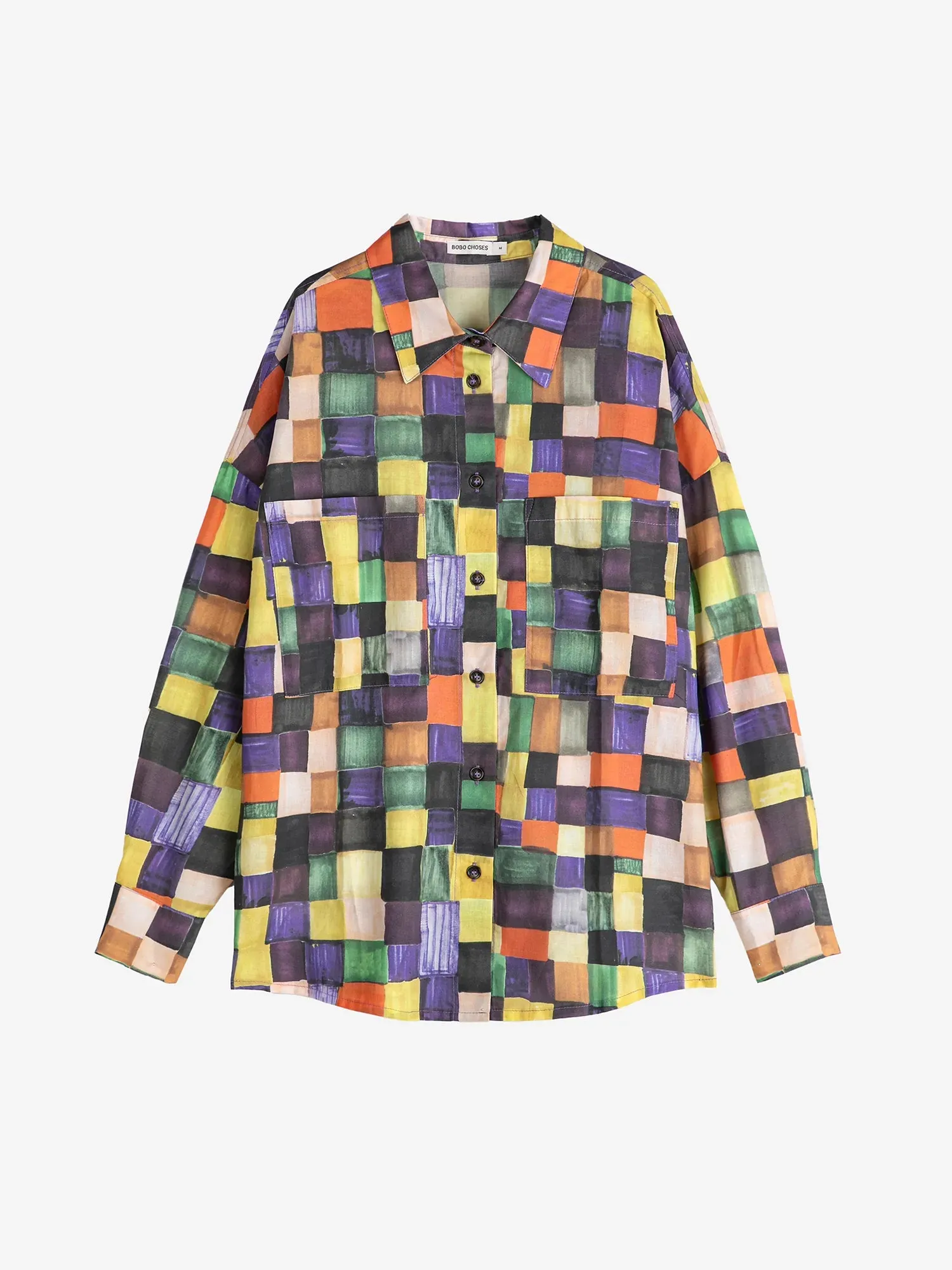 Rainbow Plaid Pattern relaxed shirt sold by Bobo Choses product image thumbnail 2