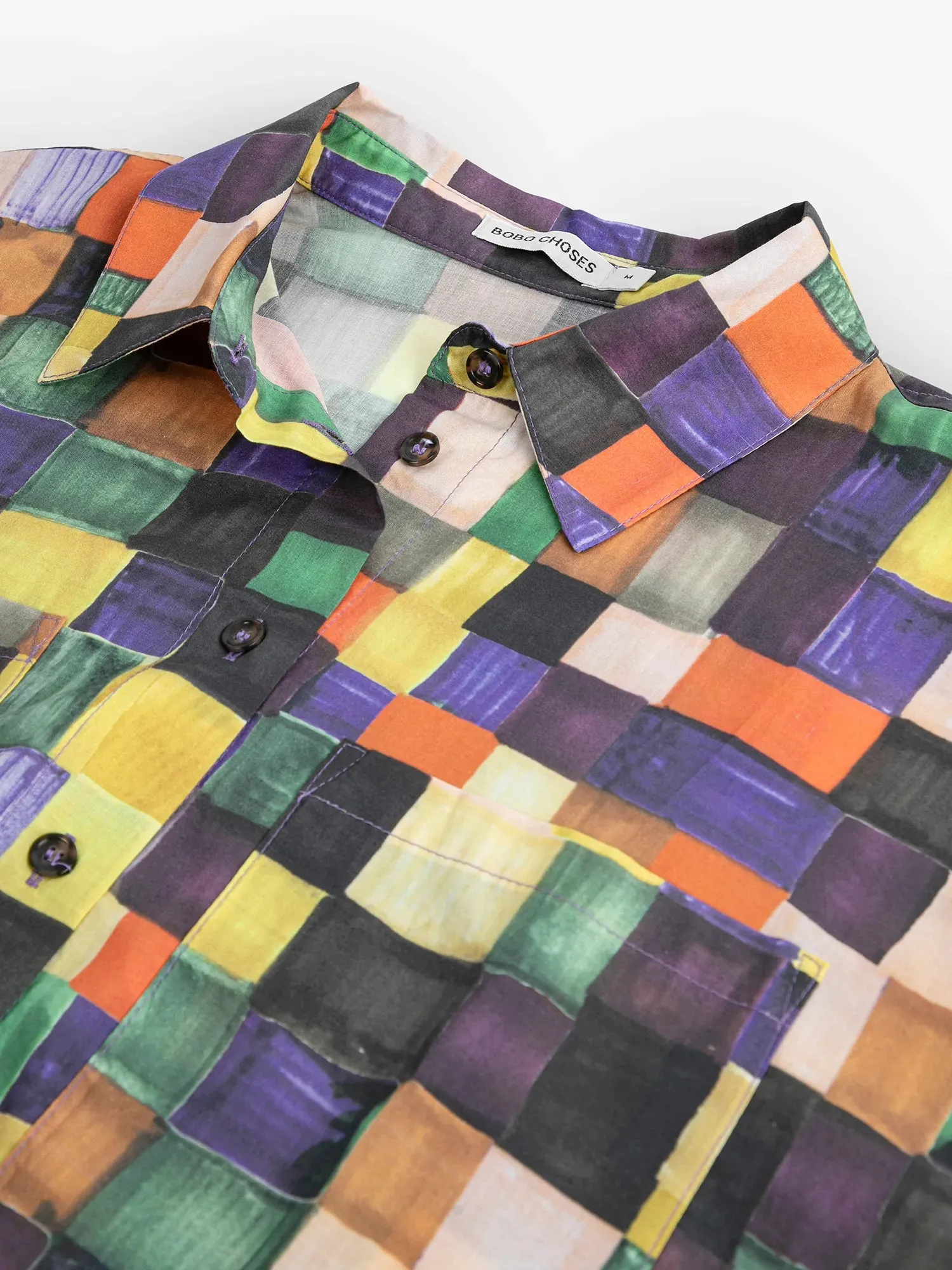 Rainbow Plaid Pattern relaxed shirt sold by Bobo Choses product image thumbnail 3