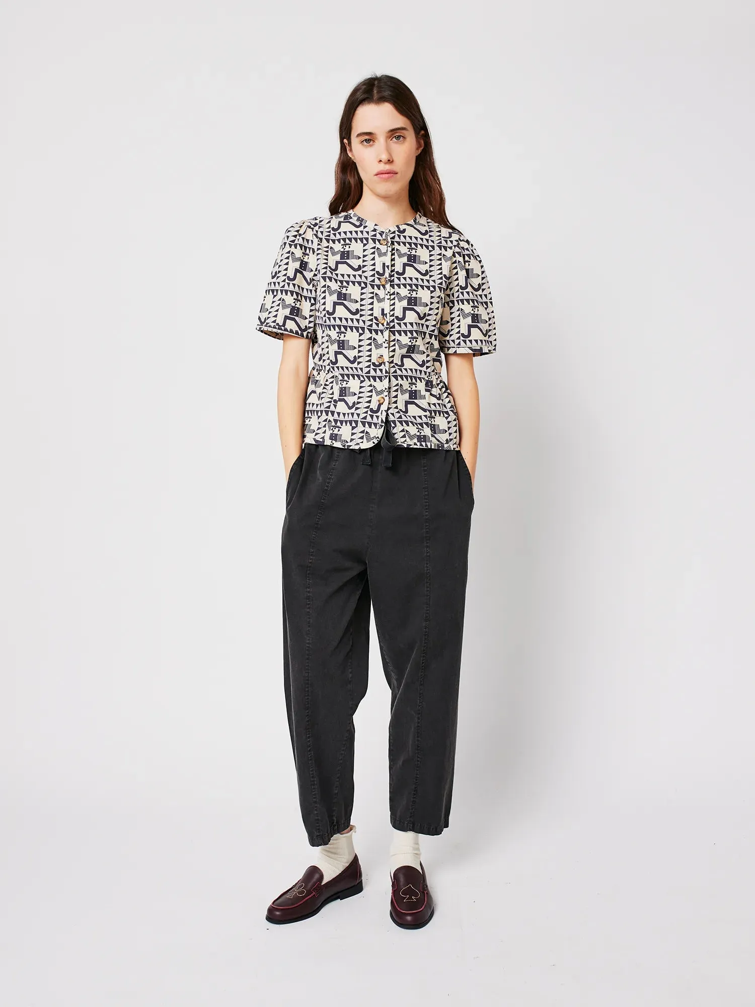 Mr Pencil pattern peplum blouse sold by Bobo Choses product image thumbnail 3