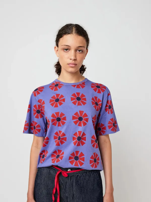 Flower pattern fitted T-shirt made by Bobo Choses