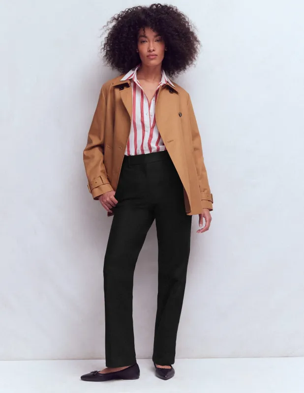 Canonbury Lange Hose-Schwarz made by Boden