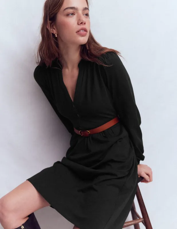 Amy Kurzes Jerseykleid-Schwarz made by Boden