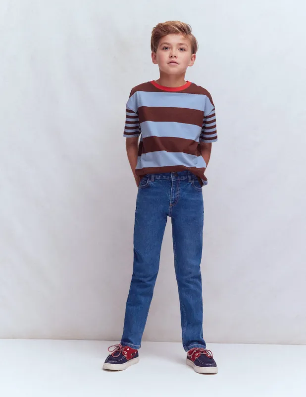 Schmal geschnittene Adventure-Flex-Jeans-Mittlere Mischung Denim made by Boden