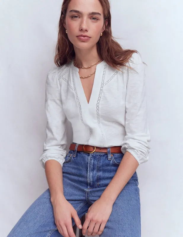 Poppy Langärmliges Oberteil-Weiß sold by Boden