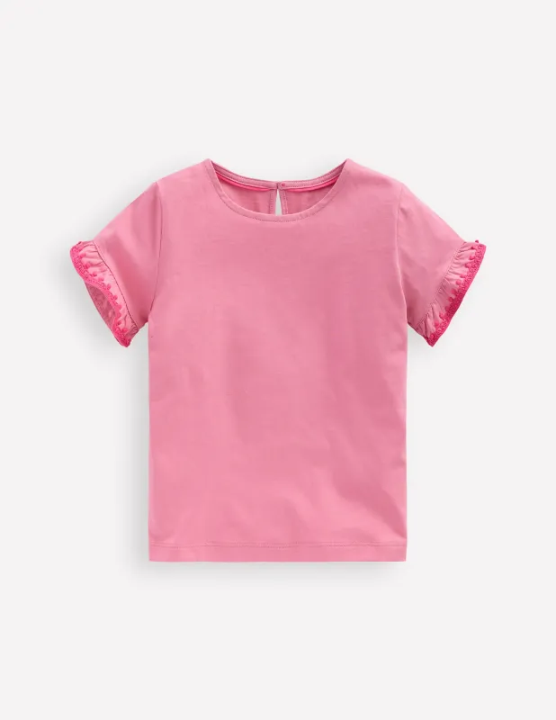 T-Shirt mit Rüschenärmeln-Polignac made by Boden