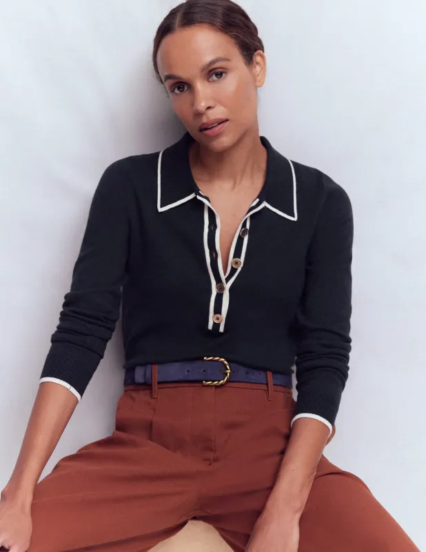Liz Henley-Pullover-Marineblau made by Boden