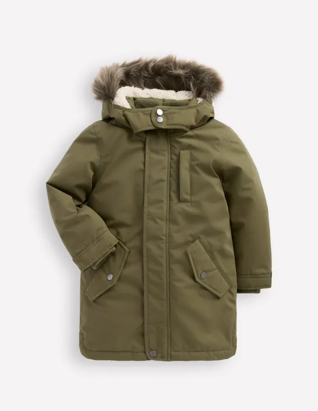 Wasserdichter Parka-Waldgrün made by Boden