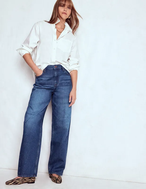 Barrel-Jeans-Dunkles Vintageblau made by Boden