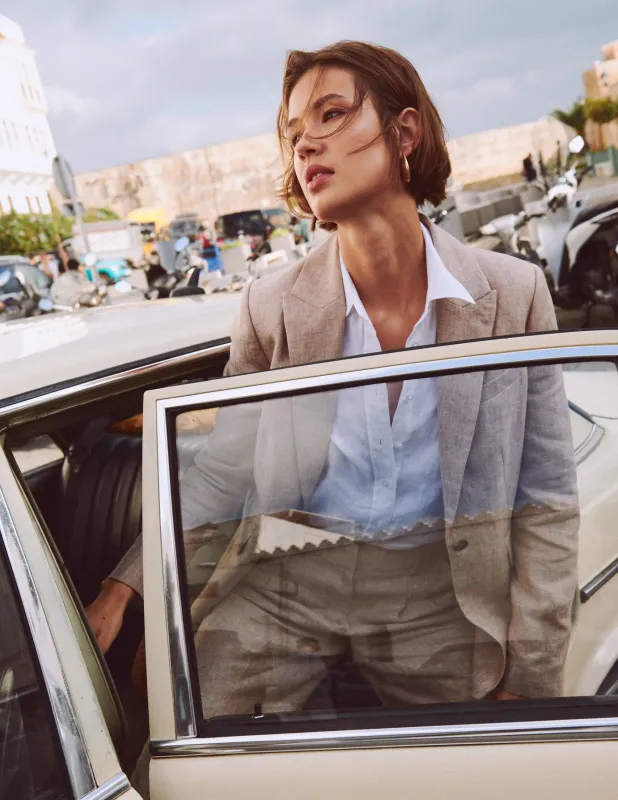 Woodbridge Leinenblazer-Amphore, Chambray made by Boden