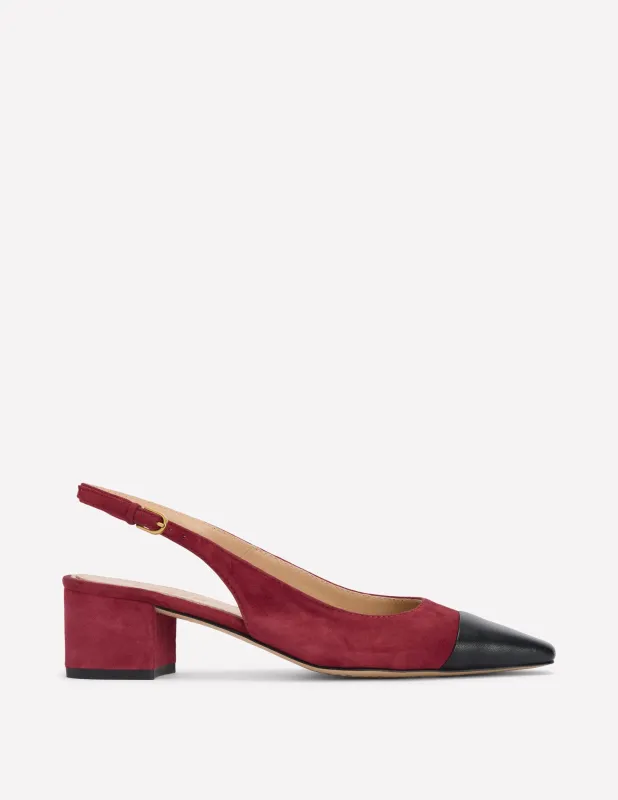 Ailsa Slingbacks mit Blockabsatz-Oxblood made by Boden