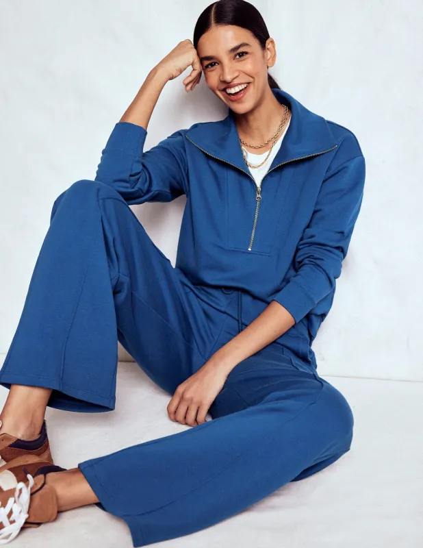 Jogginghose mit weitem Bein-Turmalinblau sold by Boden