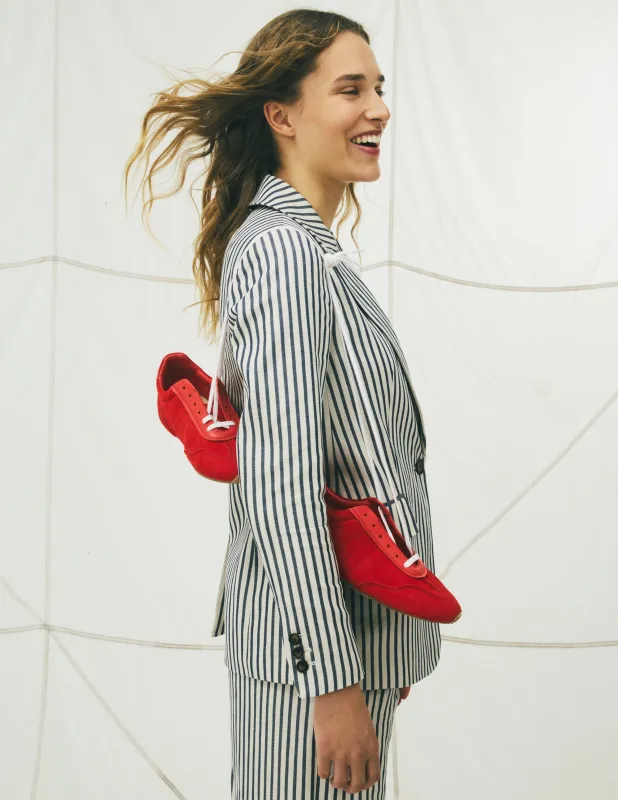 Woodbridge Lockerer Blazer-Blau und Naturweiß Gestreift made by Boden