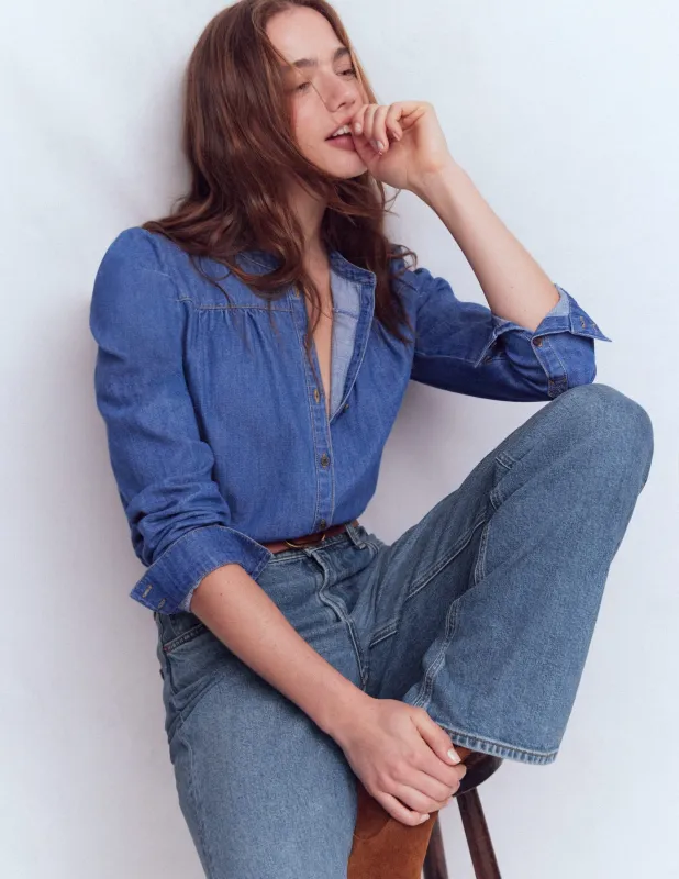 Jeans mit hohem Bund und geradem, weitem Bein-Beatnik Red made by Boden